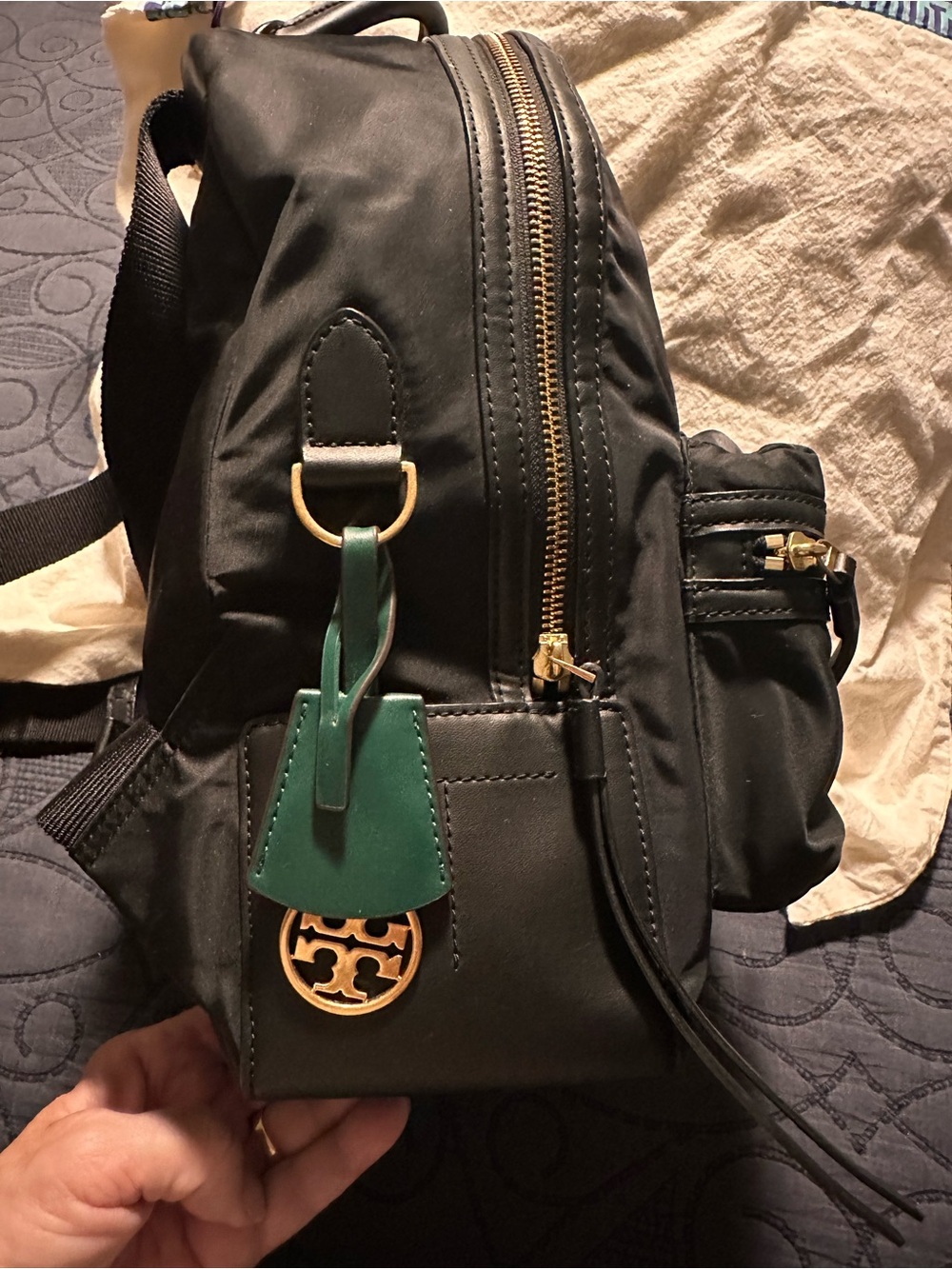 Tory Burch- Like New Black Nylon - Picture 4 of 7